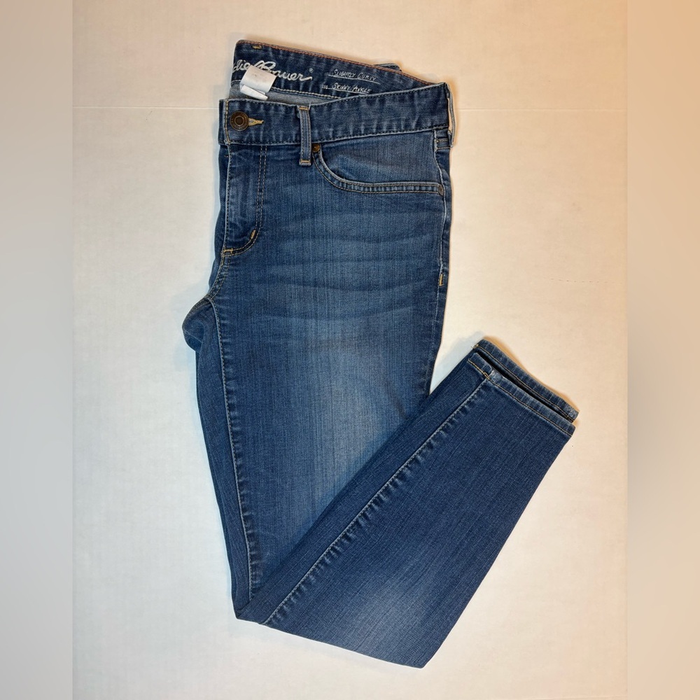Eddie Bauer slightly curvy skinny ankle denim blue jeans size 6